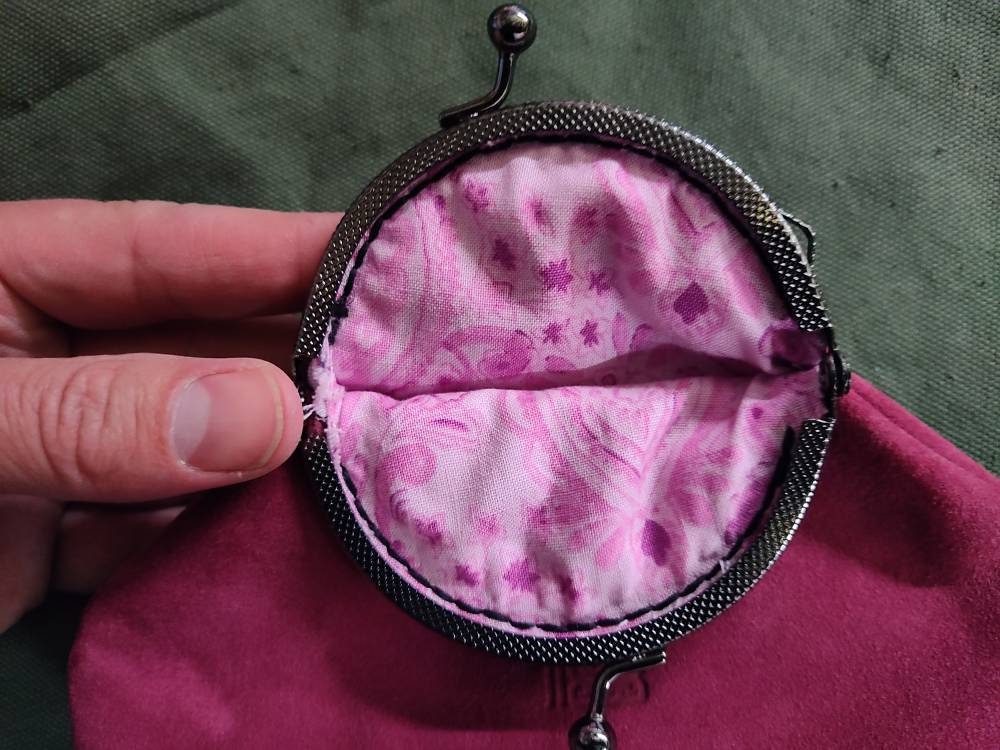 Suede coin purse